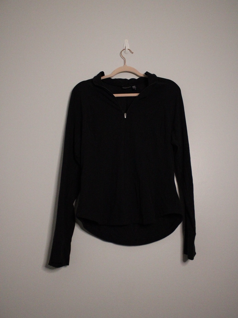 Athleta Black Half-Zip Pullover Hoodie